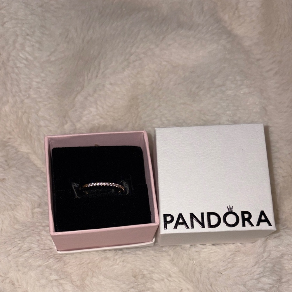 Pandora Rose Gold Pavé Eternity Band
